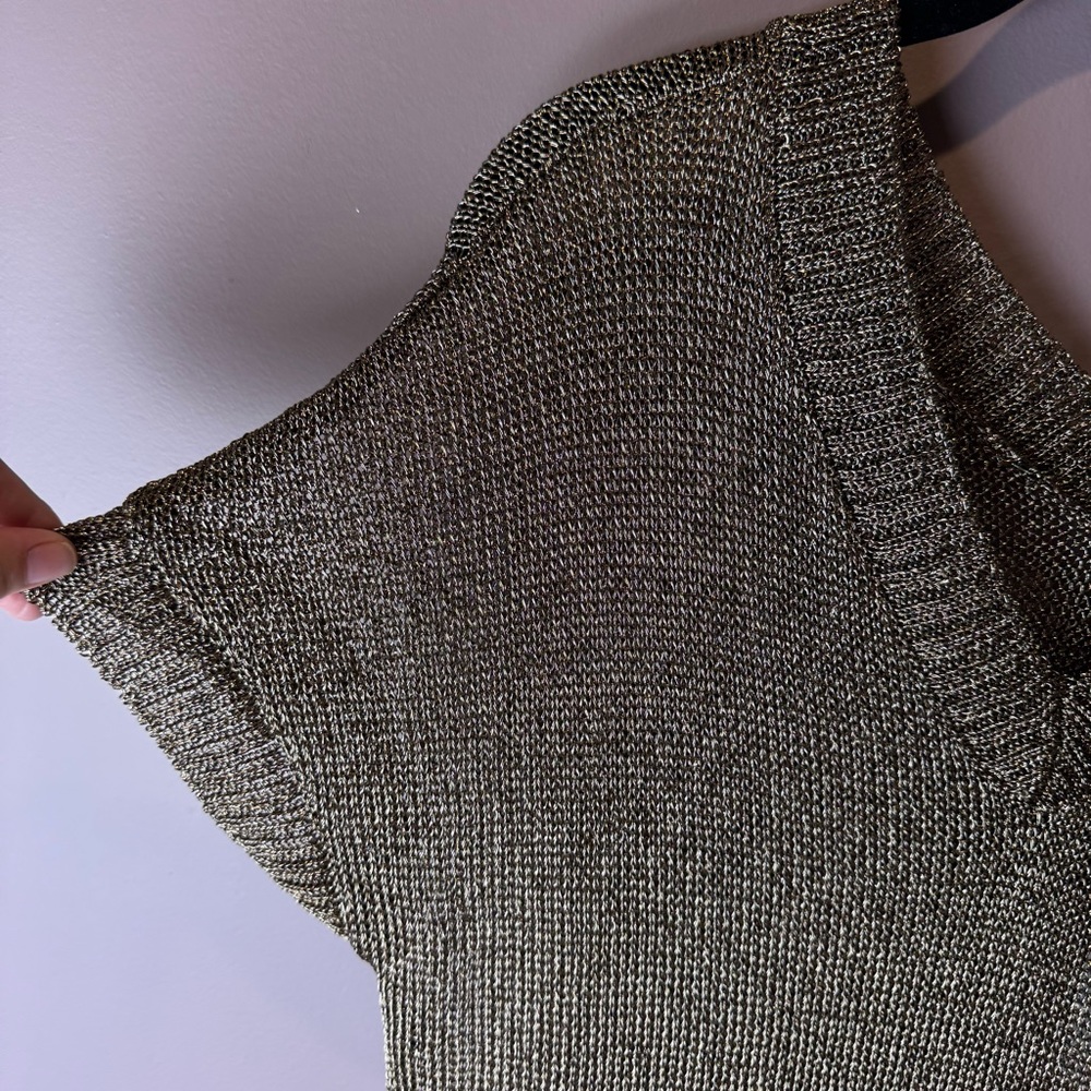 NWT Tuckernuck Bronze Metallic Knit Indie Dress M - Picture 4 of 11